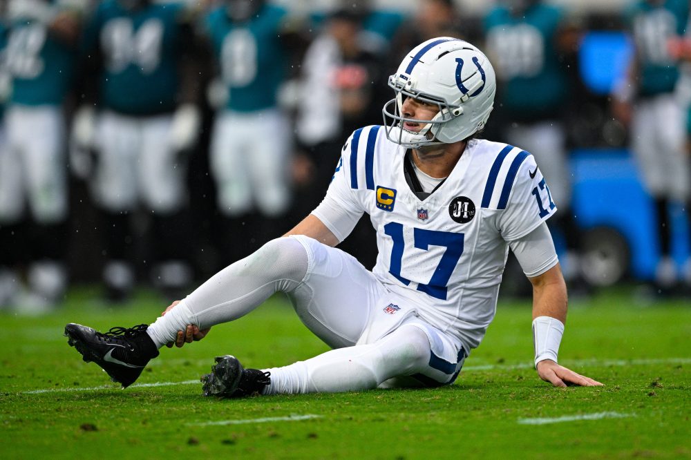 Colts QB Daniel Jones sidelined with right Achilles tendon injury