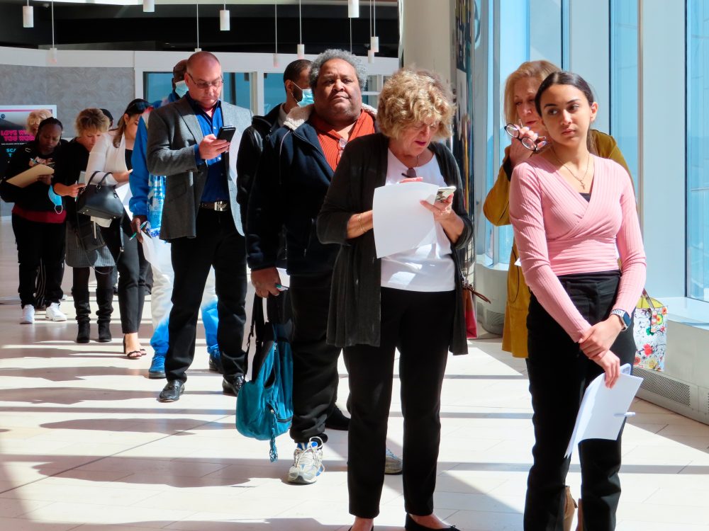US jobless benefit applications jump to 236,000, but continuing claims are lowest since April