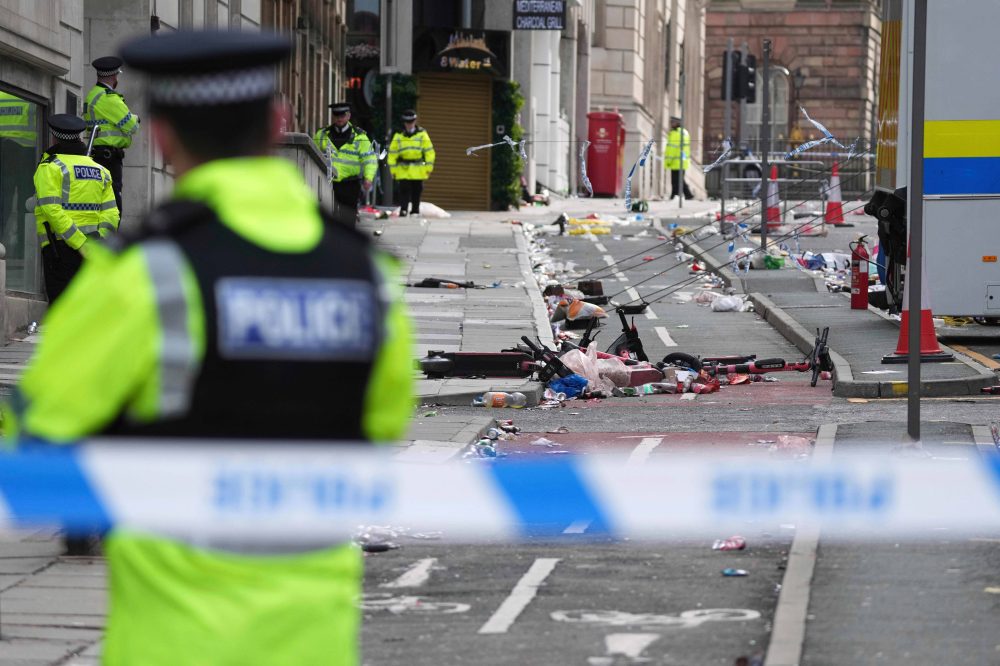 Driver who rammed through crowd at Liverpool soccer parade sentenced to over 21 years