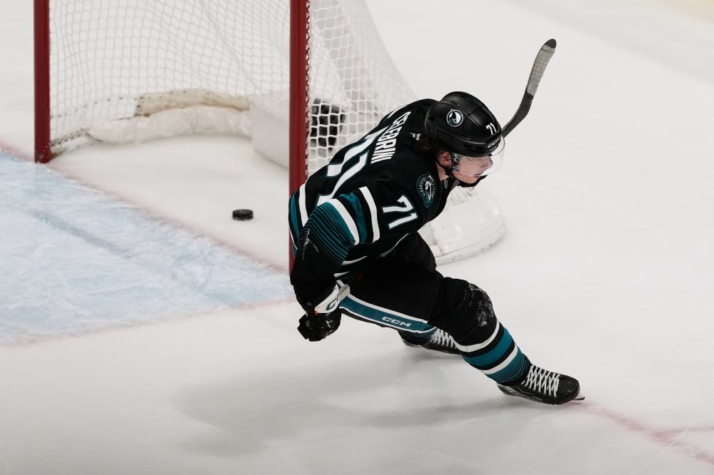 Celebrini’s spin-o-rama goal helps him become fastest Sharks player to 50 points