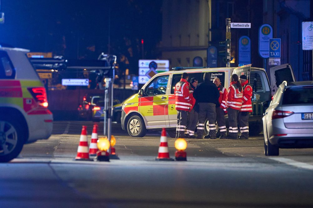 A car crashes into a bus stop in Germany and injures 3 people