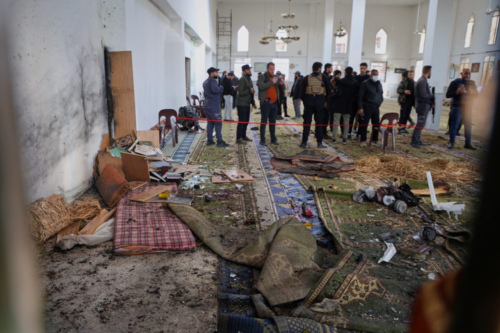 Hundreds mourn in Syria’s Homs after deadly mosque bombing