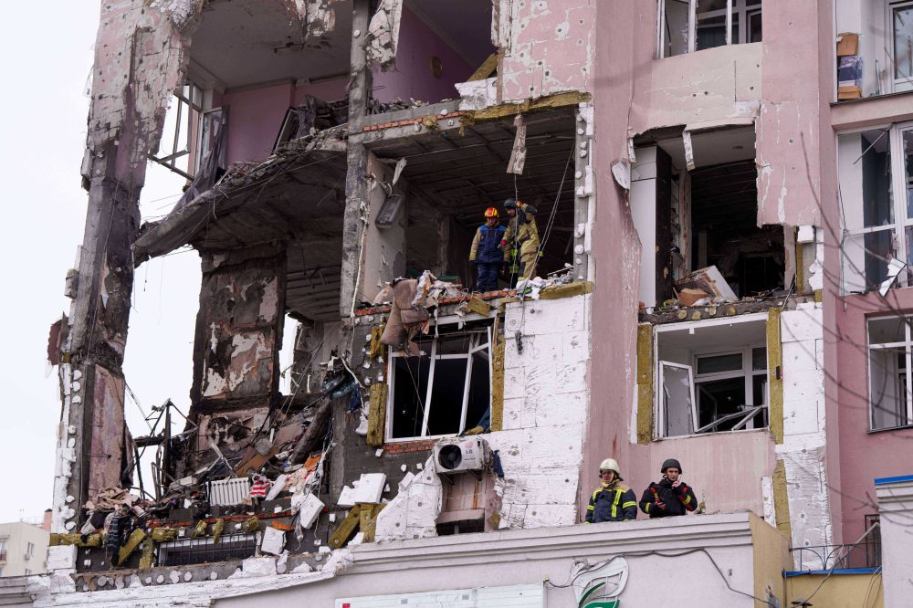 Photos show the destruction after Russia’s latest attacks on Kyiv