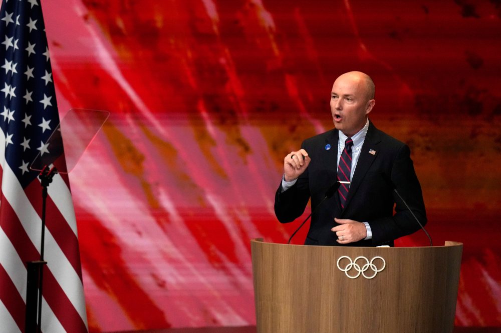 Utah Gov. Cox promises US is still a welcoming place as state prepares to host 2034 Olympics