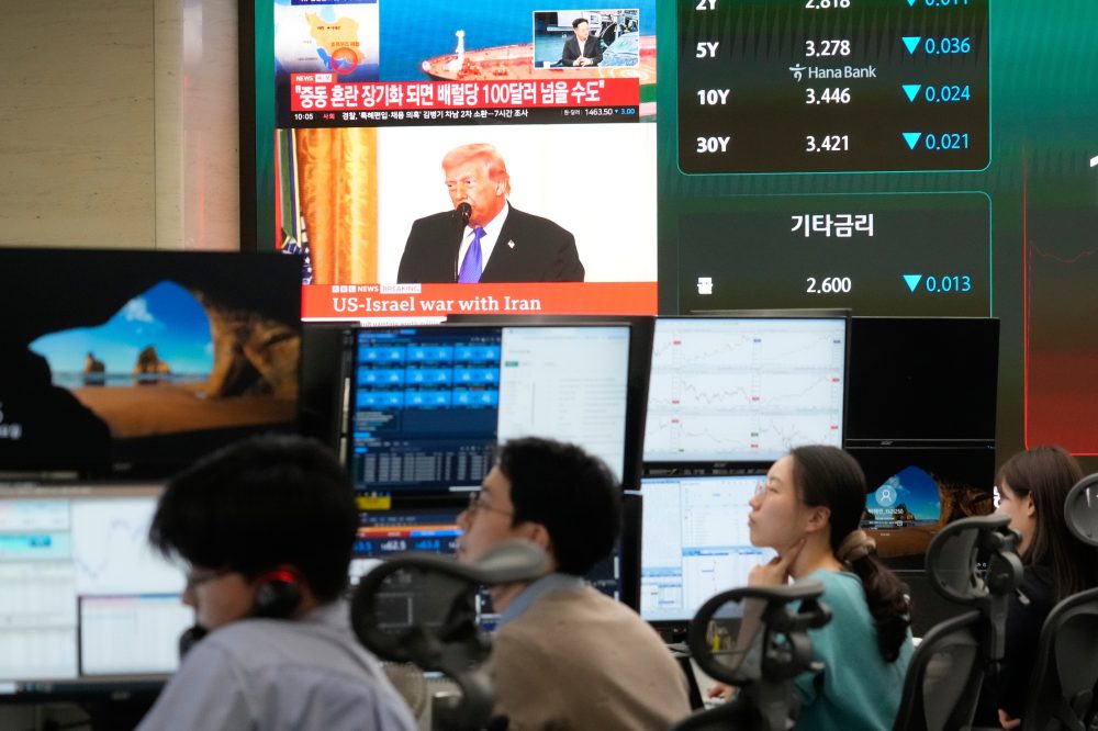 Asian shares are mostly lower as investors focus on the Iran war’s impact on energy supplies