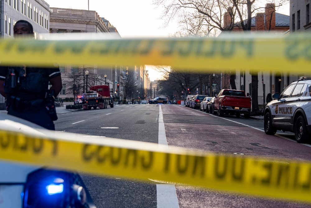 Man taken into custody after driving van into security gate outside White House, authorities say