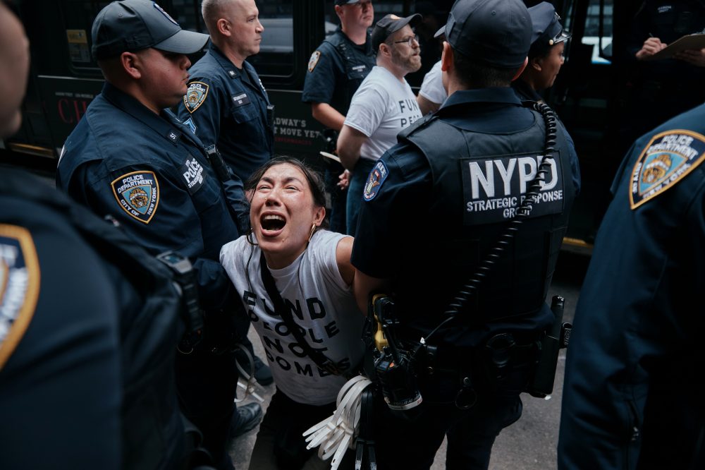 Dozens arrested as protesters demand Schumer and Gillibrand block sale of bombs to Israel