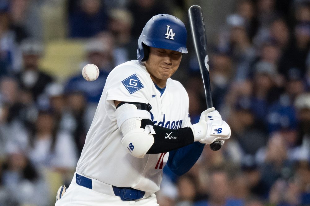 Shohei Ohtani pitches but doesn’t bat for first time since 2021. He’s still sore from a hit-by-pitch