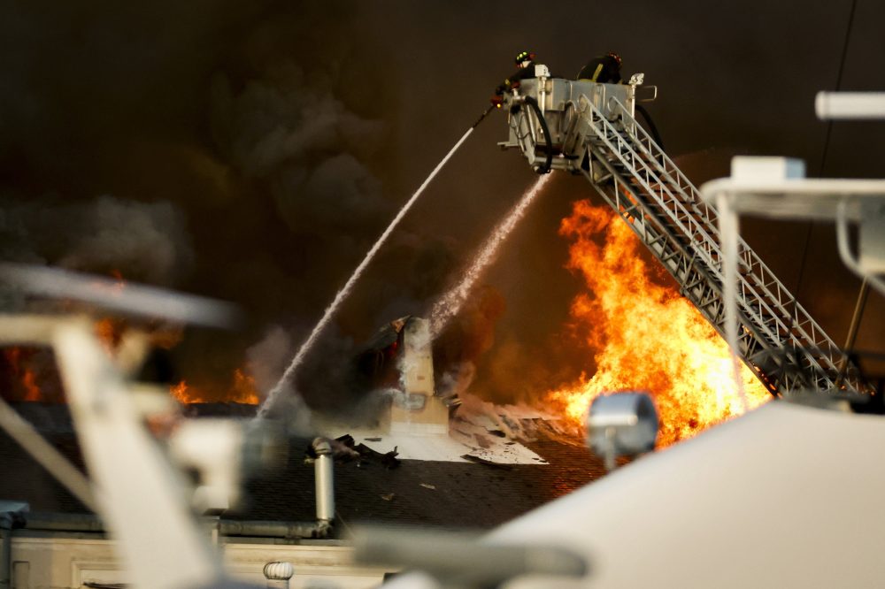 Fire destroys a lab building on a University of South Florida campus