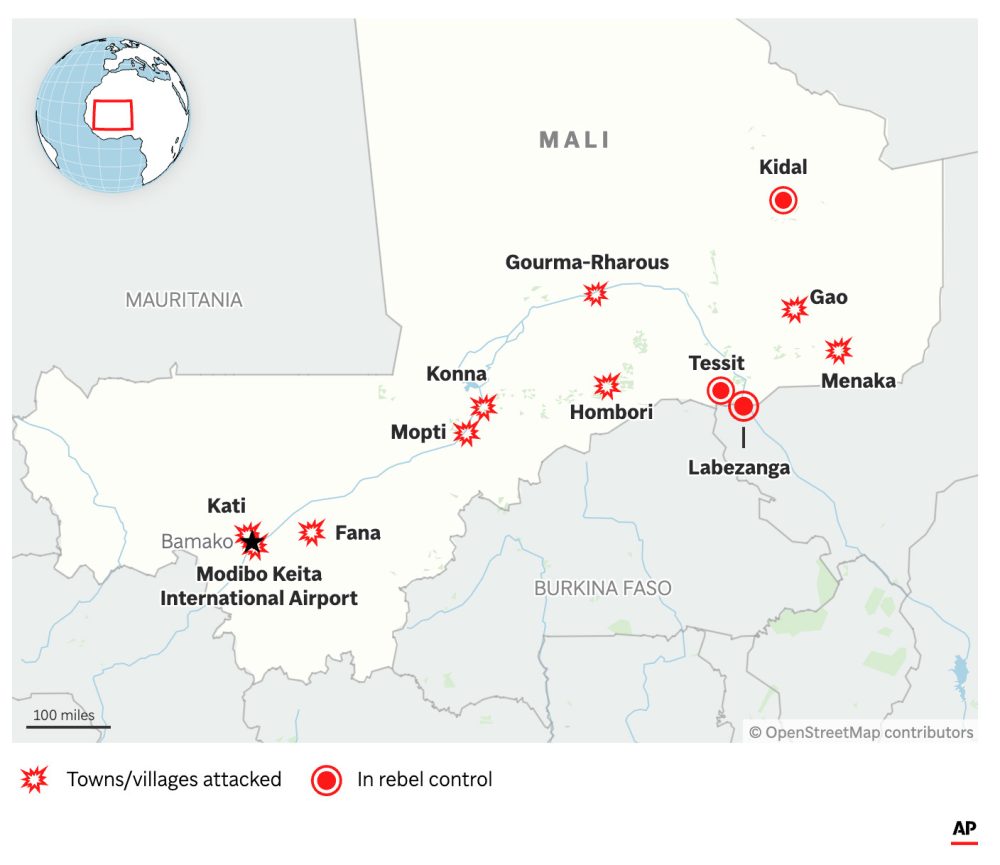 Militants ambush fruit trucks on the road to Bamako as a blockade of Mali’s capital persists
