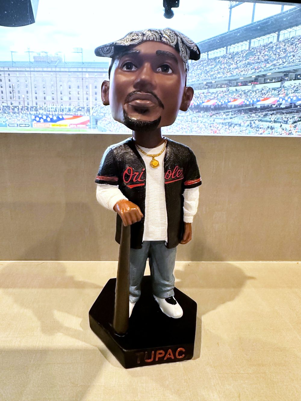 Orioles hold Tupac Skakur bobblehead promotion, and his sister throws out the ceremonial first pitch