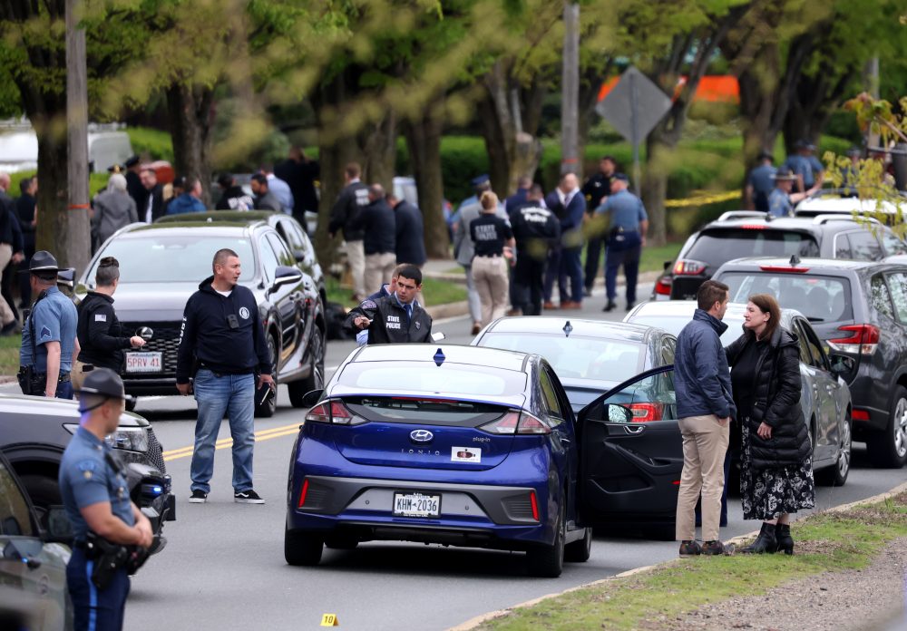Man with an assault rifle sprays rounds at drivers near Boston, wounding 2 before being shot
