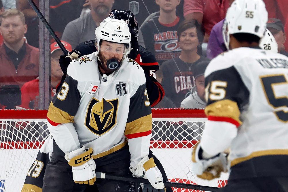 Brayden McNabb knocked out of Stanley Cup Final Game 2 after taking a puck to the face