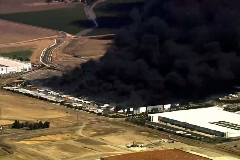 Fire destroys medical equipment warehouse in California and prompts evacuations at nearby facilities