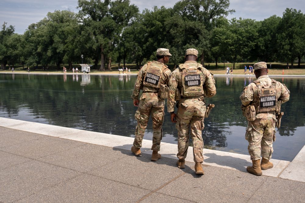 Trump, without evidence, blames vandals for damage at Reflecting Pool; says 6 arrested