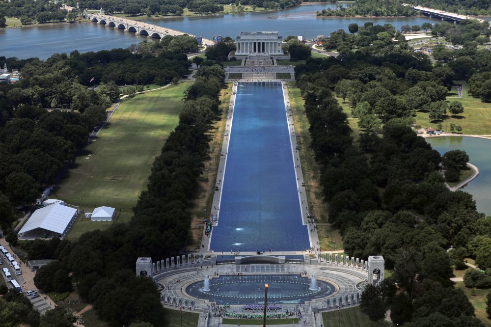 Reflecting Pool liner was cut with a sharp knife or razor, National Park Service says