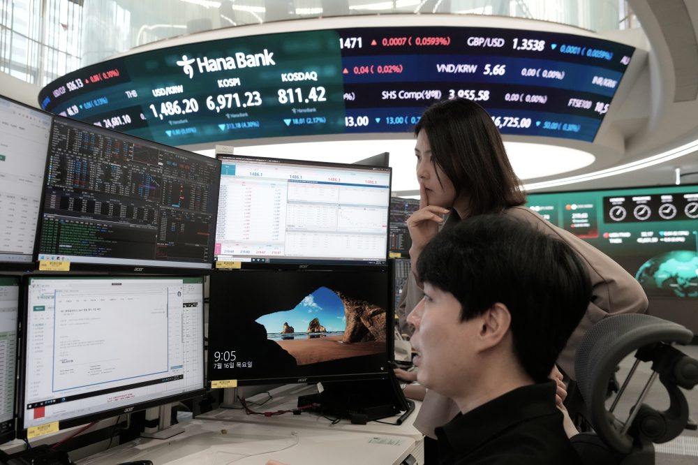 Asian shares mostly decline with South Korea’s Kospi down 6.6%, while oil prices slip