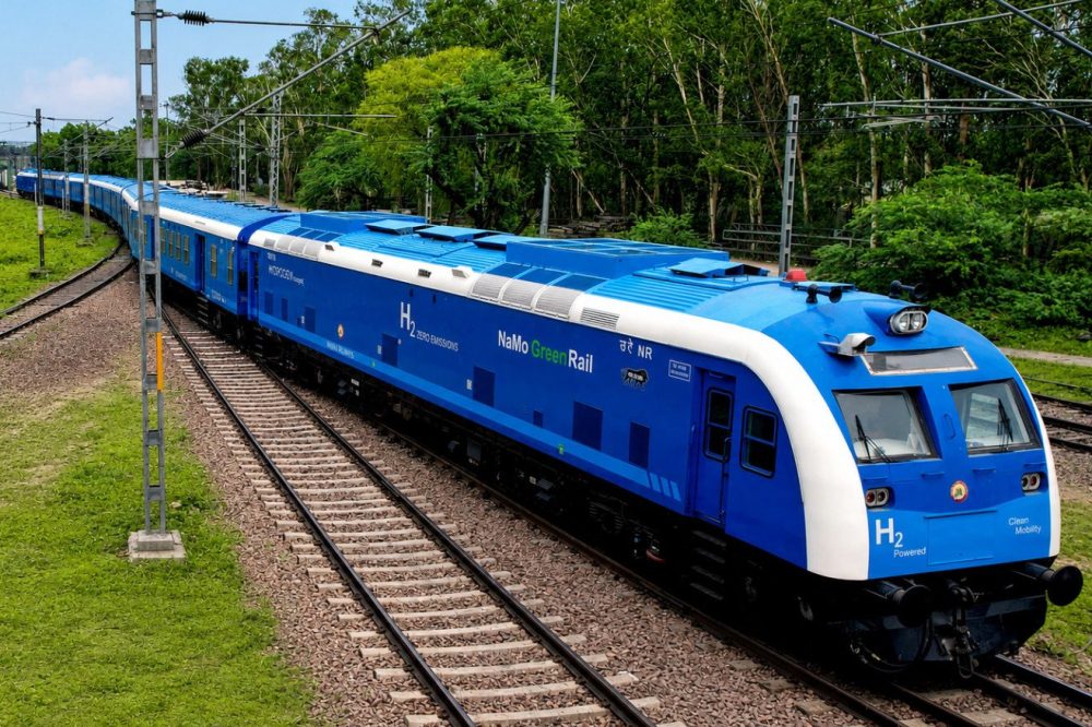 India launches first hydrogen-powered train built in the country to expand clean energy on railways