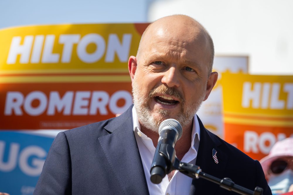 Republican Hilton tells Californians they can hate Trump but still vote for him in governor’s race
