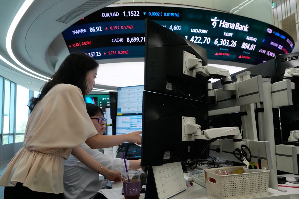 Asian shares are mixed after US stocks fall back while oil rebounds