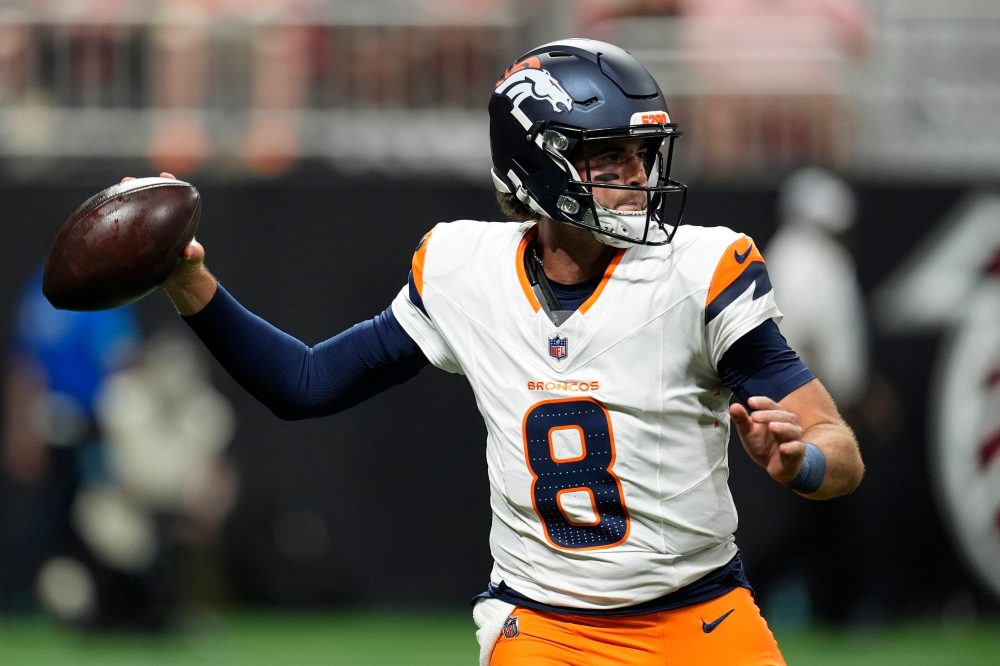 Barron returns pick 97 yards for a TD as Stidham leads Broncos to runaway 27-7 win over Falcons