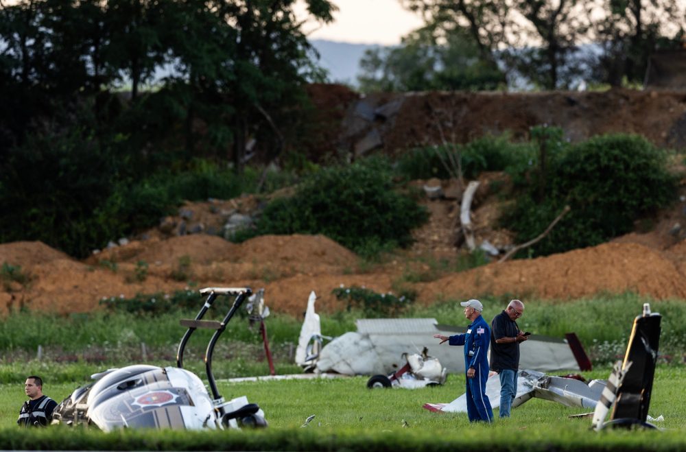 Pennsylvania State Police helicopter and small plane collide and crash; no word on possible injuries