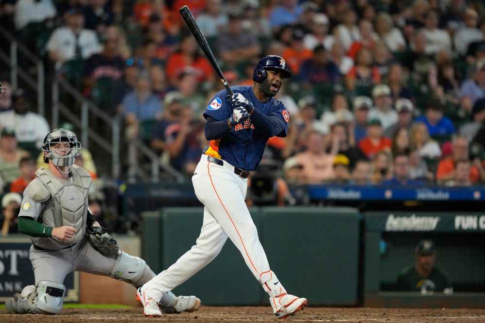 Yordan Alvarez’s Triple Crown bid will have to survive a major challenge from the AL East