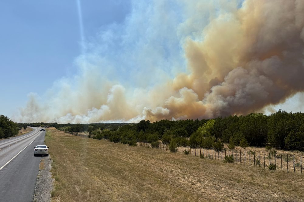 Evacuations ordered in rural Texas as wildfire mushrooms within hours