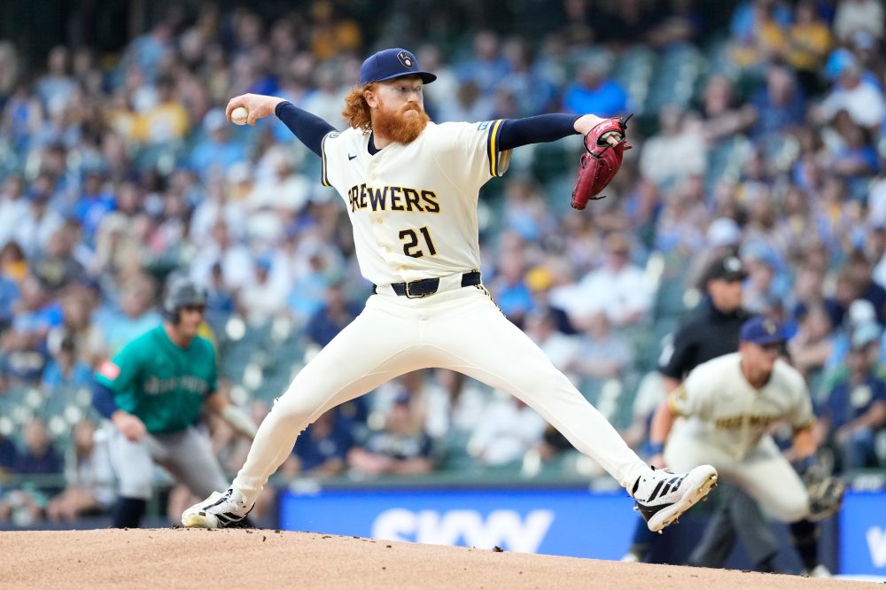 Brewers starter Dustin May hit by line drive and leaves game after 1 pitch against Mets