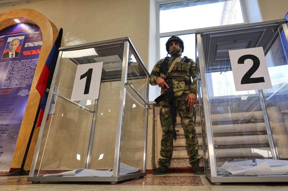 Russian holds parliamentary vote in areas it seized from Ukraine in the war