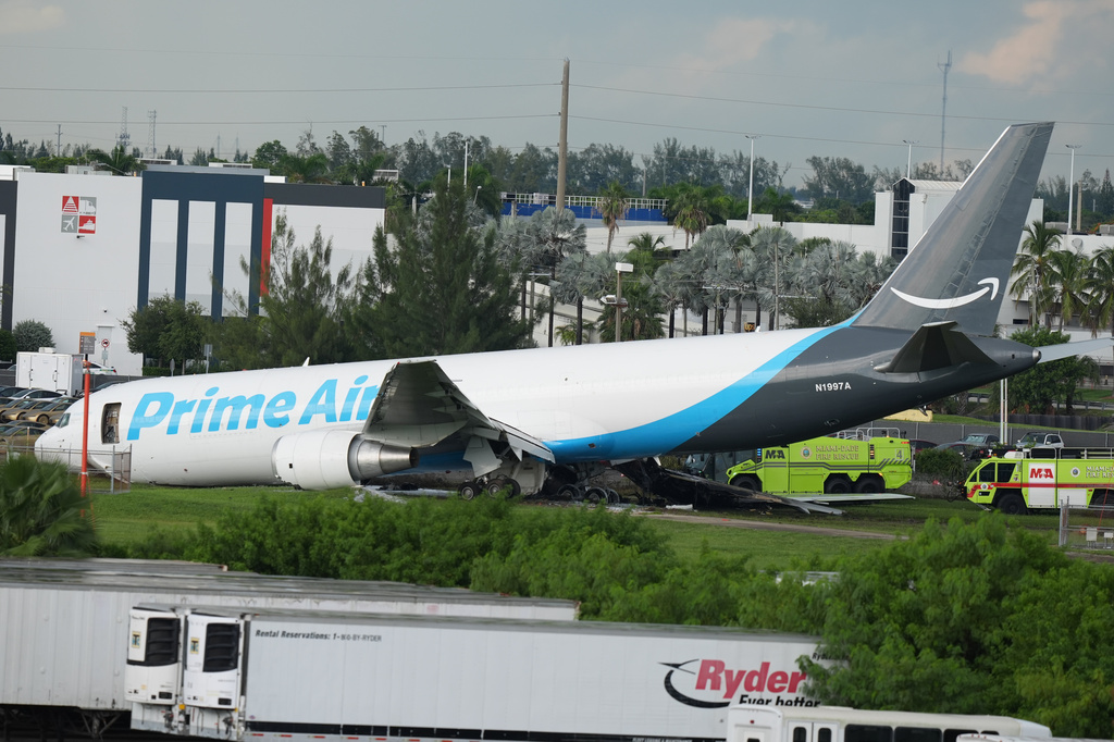 At least 5 dead after Amazon cargo plane barreled off runway at Miami airport