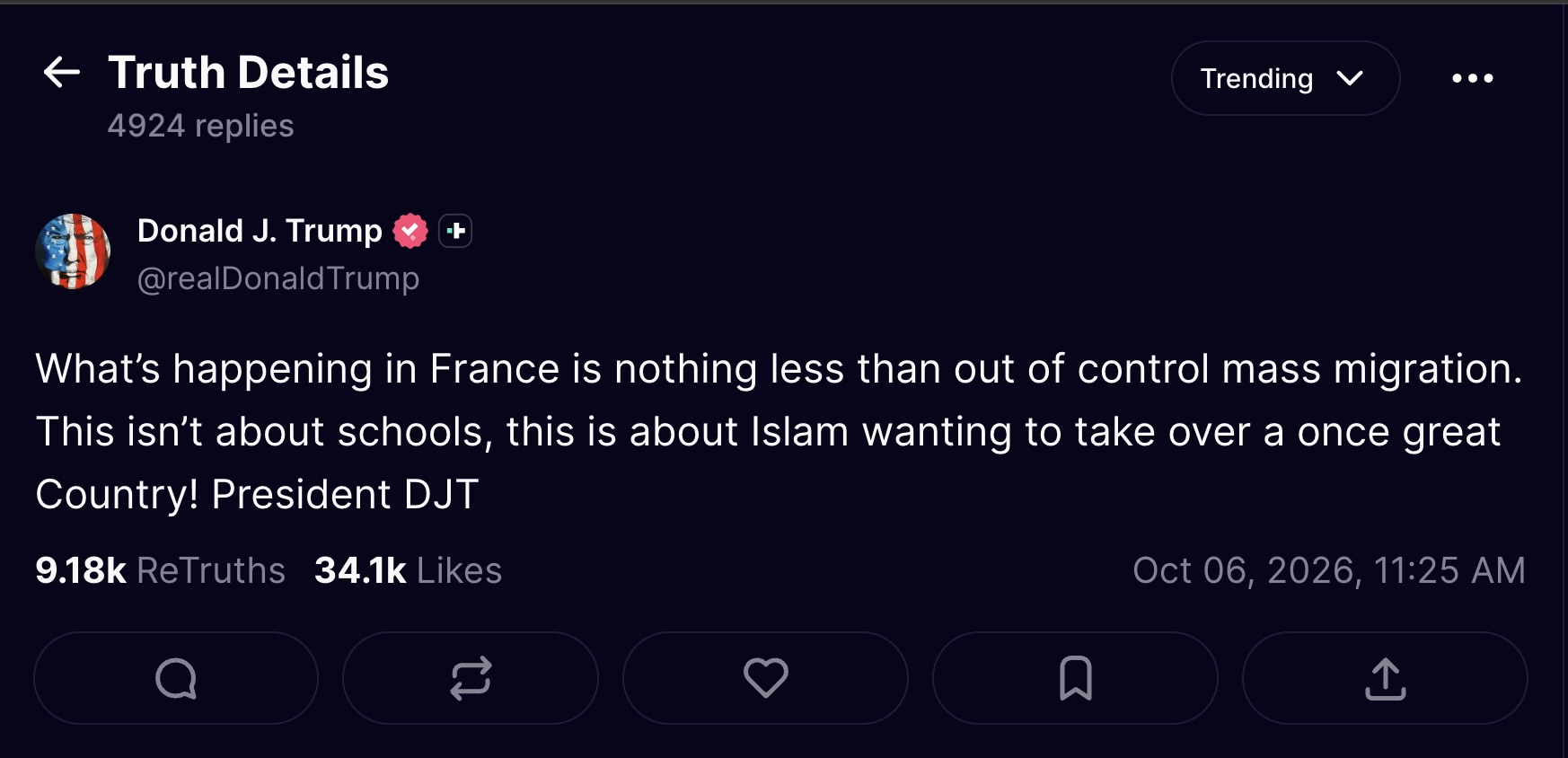 Trump Links France Riots To Mass Immigration